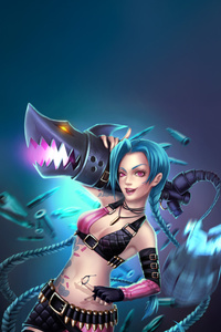 Jinx The Loose Cannon Queen (240x400) Resolution Wallpaper