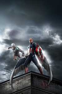 Joaquin Torres Falcon X Captain America (240x320) Resolution Wallpaper