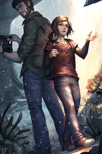 Joel And Ellie The Last Of Us (640x1136) Resolution Wallpaper