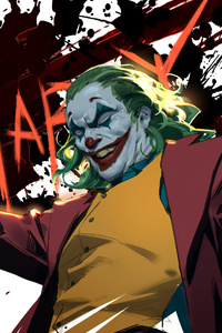 Joker 4k Laugh (240x320) Resolution Wallpaper