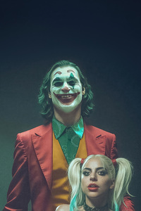 Joker And Harley Quinn Insanity (1280x2120) Resolution Wallpaper
