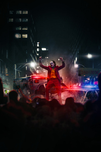 Joker Dancing On Police Car