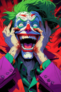 Joker Evil Smile Artwork (240x400) Resolution Wallpaper