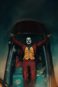 Joker Freefall Moment (1440x2960) Resolution Wallpaper