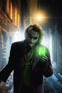 Joker Green Card (2160x3840) Resolution Wallpaper