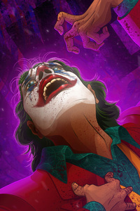Joker Haunting Laughter (1280x2120) Resolution Wallpaper
