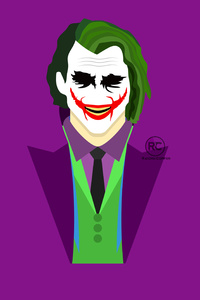 Joker Heath Ledger Artwork (750x1334) Resolution Wallpaper