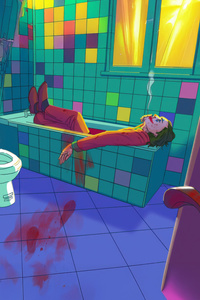 Joker In Bath Tub (540x960) Resolution Wallpaper