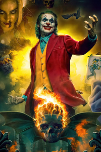 Joker Joaquin Phoenix Illustration 4k (800x1280) Resolution Wallpaper