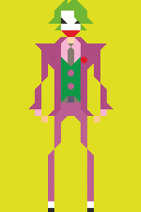 Joker Pixel Art 8k (1080x2280) Resolution Wallpaper