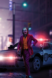 Joker Police Car 4k