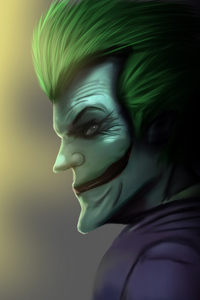 Joker Side Face (320x480) Resolution Wallpaper