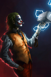 Joker With Thor Hammer 4k