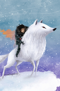 Jon Snow Wolf Digital Art