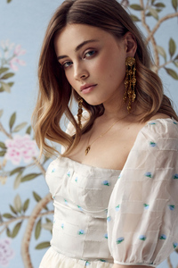Josephine Langford Rose And Ivy Photoshoot 2019 (240x320) Resolution Wallpaper