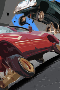 Jumping Cars (320x480) Resolution Wallpaper