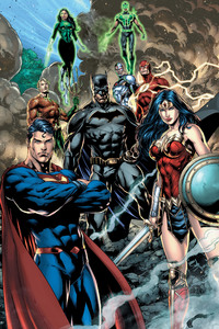 Justice League Dc Comic Art (1125x2436) Resolution Wallpaper