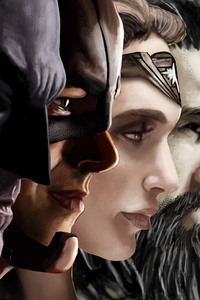 1080x2280 Justice League Superheroes Artwork