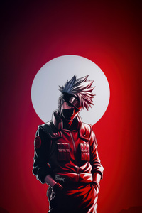 Kakashi Shadows Of Determination (320x568) Resolution Wallpaper