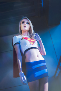 Kawaii Queen Tsun As Supergirl Cosplay (1080x2160) Resolution Wallpaper