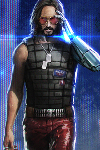 Keanu Reeves In Cyberpunk 2077 4k Art