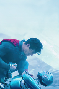 Kelex And Superman (240x400) Resolution Wallpaper
