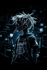 Kid Cyberpunk Minimal (1125x2436) Resolution Wallpaper