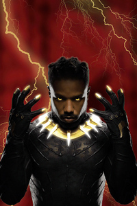 750x1334 Killmonger Black Panther Wakanda Forever