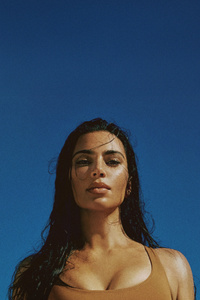 Kim Kardashian Skims Magazine 2025 (1280x2120) Resolution Wallpaper