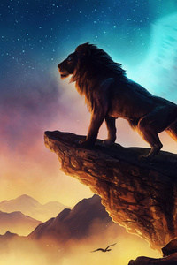 King Lion (320x480) Resolution Wallpaper
