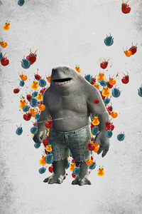 King Shark The Suicide Squad 8k (320x568) Resolution Wallpaper