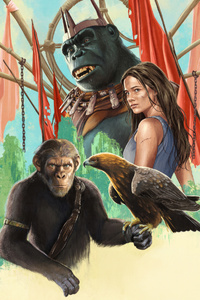 Kingdom Of The Planet Of The Apes Artwork (320x480) Resolution Wallpaper