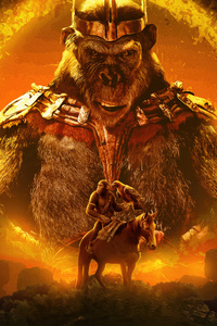 Kingdom Of The Planet Of The Apes Breaking New Poster (480x800) Resolution Wallpaper
