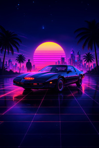 Knight Drive Retro Power Unleashed (320x480) Resolution Wallpaper