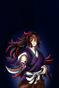 Kokushibo In Demon Slayer Kimetsu No Yaiba (640x960) Resolution Wallpaper