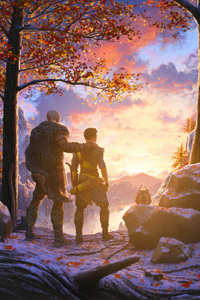 Kratos And Atreus God Of War 4k (1125x2436) Resolution Wallpaper