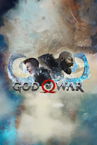 Kratos And Atreus God Of War Together (320x568) Resolution Wallpaper