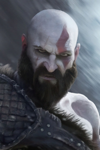 640x960 Kratos Digital Paint Art