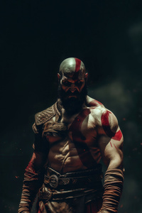 Kratos Father And Warrior (240x320) Resolution Wallpaper