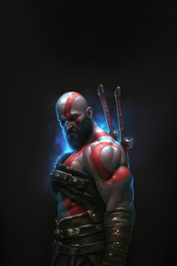 Kratos Fear Is His Weapon (750x1334) Resolution Wallpaper