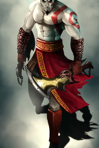 800x1280 Kratos God Of War 4k Art