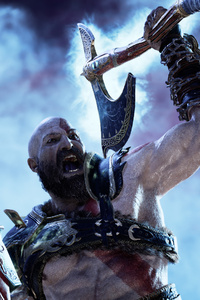 480x854 Kratos God Of War Art