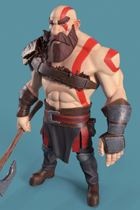 1440x2960 Kratos God Of War Digital Art
