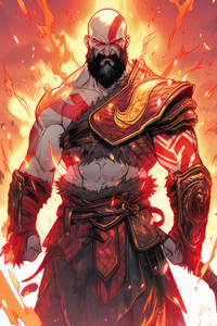 Kratos God Of War Minimal 4k (1125x2436) Resolution Wallpaper