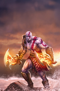 Kratos God Of War Unleashed (240x400) Resolution Wallpaper