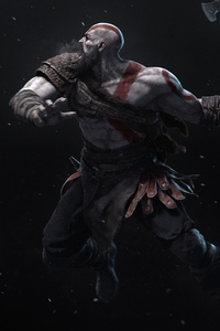 Kratos Hitting With Axe 4k