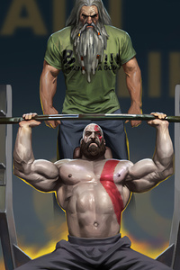 1440x2560 Kratos Training With Father 4k