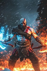 Kratos Unleashed (320x568) Resolution Wallpaper