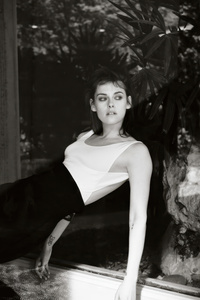 Kristen Stewart In Porter Edit 2025 (240x400) Resolution Wallpaper