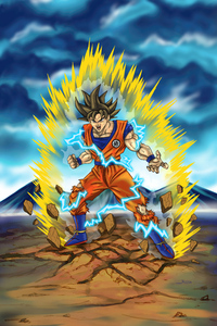 Kurama Chakra Goku (1440x2560) Resolution Wallpaper